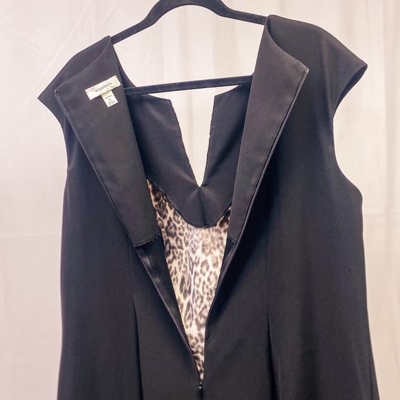 Women's Illusion Dress Sexy Leopard Print Classic Sheath Dress Barn Outfit Lady - Picture 10 of 13